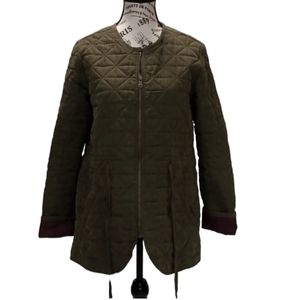 Signature Weekends Olive Lightweight Quilted Jacket Size‎ M